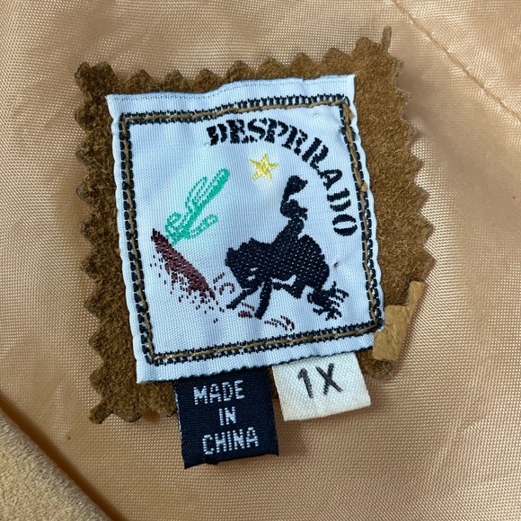 Desperado Tan Suede Vest Genuine Leather - Picture 5 of 6